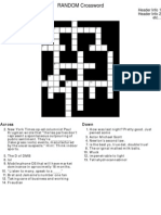 RANDOM Crossword