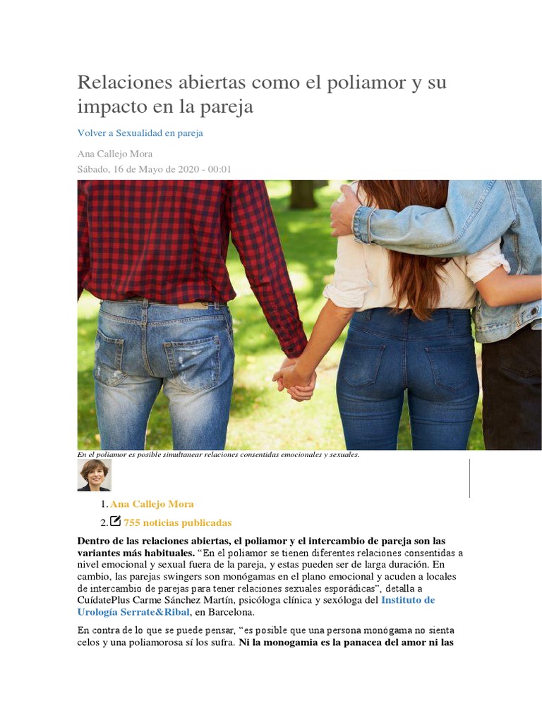 Relaciones Abiertas Como El Poliamor y Su Impacto en La Pareja | PDF ...