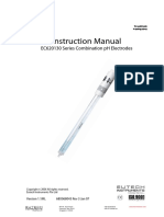 Instruction Manual: EC620130 Series Combination PH Electrodes