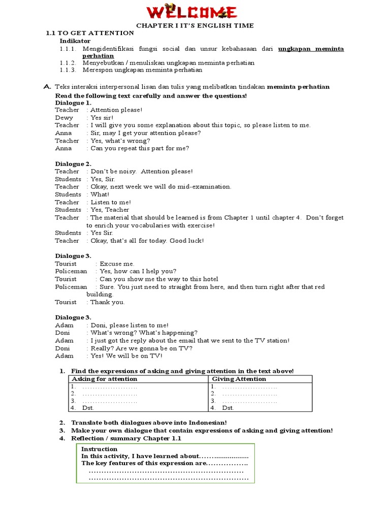 Lkpd Asking For Attention Cognitive Science Psychology