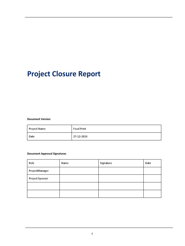 Project Closure Report: Document Version | PDF | Business
