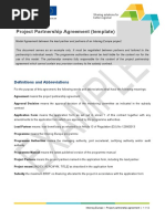 Project Partnership Agreement (Template) : Definitions and Abbreviations