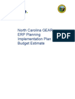 North Carolina Gear Erp Planning Implementation Plan and Budget Estimate