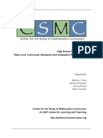 High School Mathematics: State-Level Curriculum Standards and Graduation Requirements