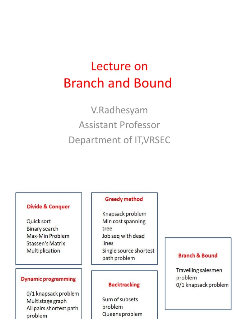 LC Branch and Bound Techniques | PDF | Mathematical Optimization ...