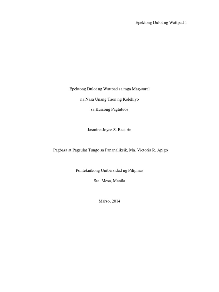 Wattpad Analysis PDF | PDF