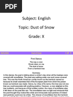 Dust of Snow Summary