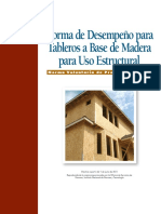 Norma de Desempeño para Tableros de A Base de Madera para Uso Estructural PDF