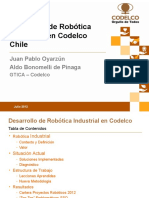 Desarrollo de Robótica Industrial en Codelco Chile