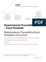 Requirements Traceability Matrix – Excel Template – Agile-Mercurial