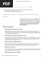 Advertising Myths - Ifs and Buts of the Advertising Industry