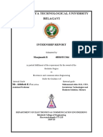 Visvesvaraya Technological University Belagavi: Internship Report