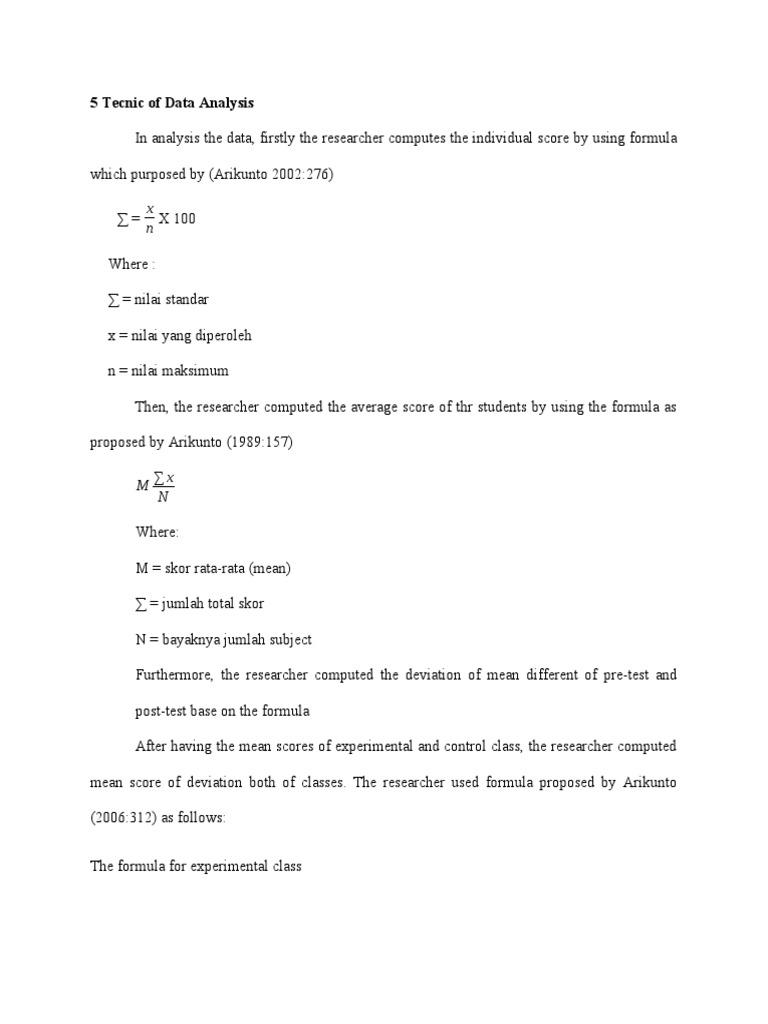 5 Tecnic of Data Analysis | PDF | Methodology | Evaluation Methods
