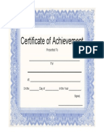 Certificate of Achievement Template 24