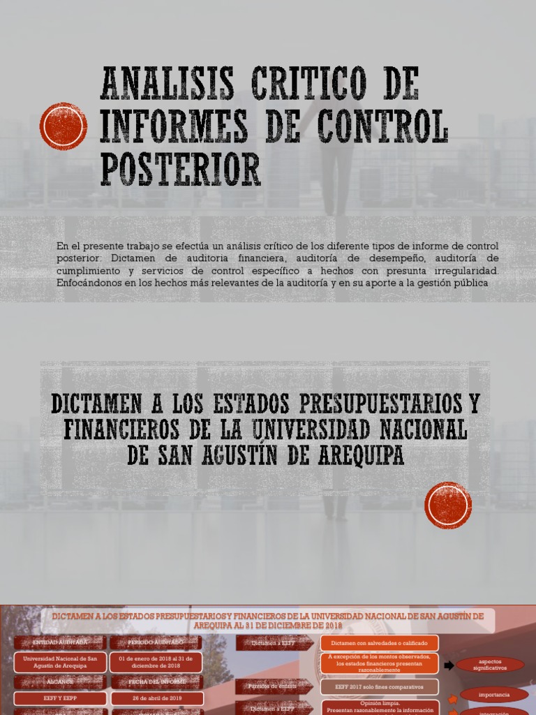Analisis Critico de Informes de Control Posterior | PDF | Auditoría ...