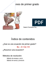 Presentacionecuacionesprimergrado 120121210831 Phpapp01 PDF