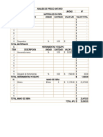 Analisis de Precios Unitarios APUs