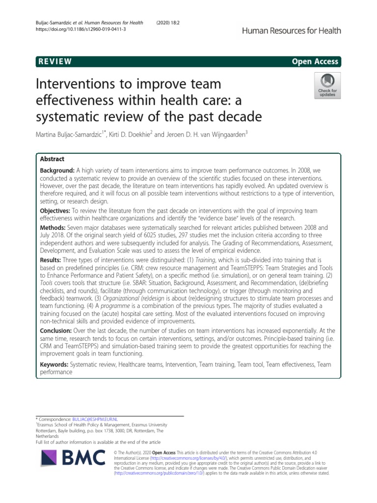 10.1186@s12960 019 0411 3 PDF | PDF | Systematic Review | Health Care