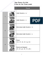 Level Book Focus: Overall Plan For The Three Levels