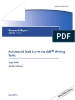 Research Report: Automated Trait Scores For GRE® Writing Tasks