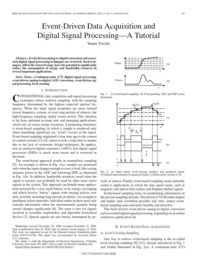 EventDriven Data Acquisition and Digital Signal ProcessingA Tutorial