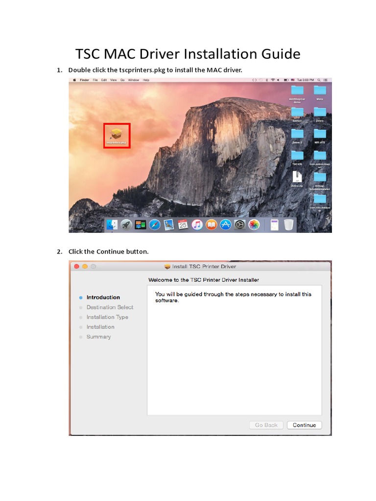 TSC MAC Driver Installation Guide | PDF