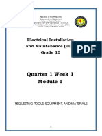 Quarter 1 Week 1: Electrical Installation and Maintenance (EIM) Grade 10