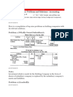 Holding Companies: Problems and Solutions - Accounting