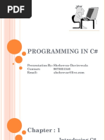 Programming in C#