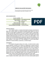 MODELO DE INFORME Evaluación Psicoloógica