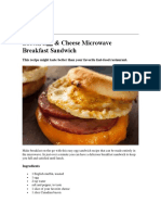Bacon, Egg & Cheese Microwave Breakfast Sandwich: This Recipe Might Taste Better Than Your Favorite Fast-Food Restaurant