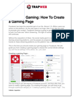 Facebook Gaming: How To Create A Gaming Page