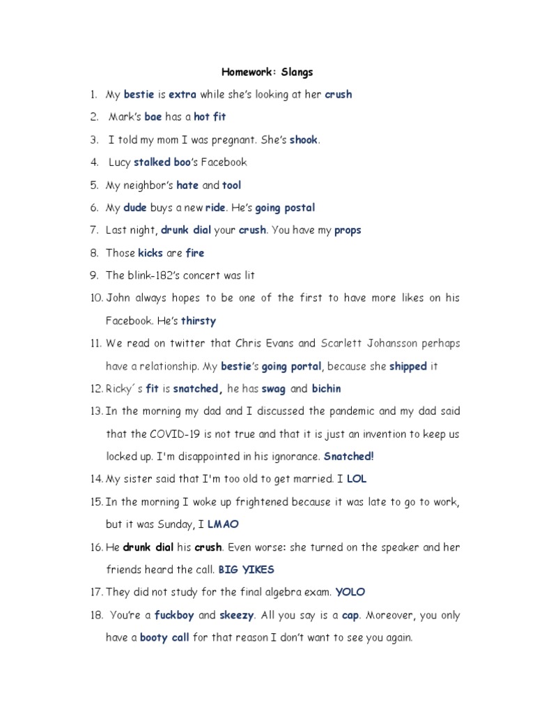 Understanding Modern Slang Expressions | PDF