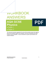 Workbook Answers: Aqa Gcse Physics