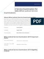 Bihar Judicial Service Examination Brochure