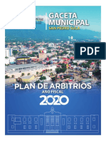 Plan de Arbitrios Municipales de San Pedro Sula 2020