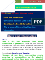 Data and Information Qualities of A Good Information