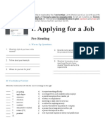 1 Applying For A Job