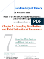 Random Signal Theory: Chapter 7 - Sampling Distributions and Point Estimation of Parameters