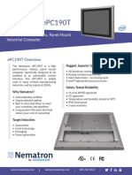 Nematron ePC190T: 19.0" Low-Cost, Fanless, Panel Mount Industrial Computer