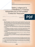 Antecedentes Escuela de Estadísticas UCV. Pablo Testa.