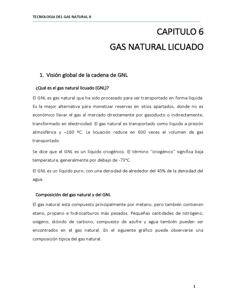Definición y Proceso del GNL | PDF | Gas natural licuado | Gas natural