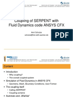 [Apresentação] Anni_Schultze 2013 - Coupling of Serpent with fluid dynamics code ANSYS CFX