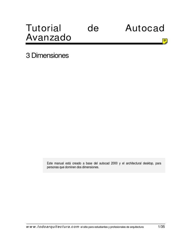 Tutorial - Autocad 3D PDF | PDF | Color | Curva