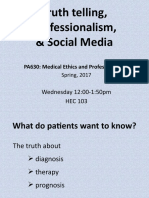 Week 12-Truthtelling Social Media & Patient Responsibilities