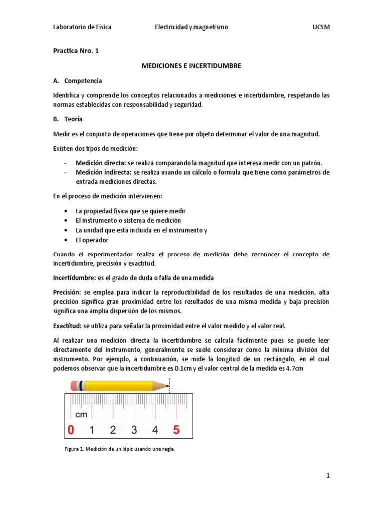 Mediciones e Incertidumbre en Física | PDF | Medición | Exactitud y ...