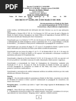 23.03.2020 Decreto Nº 64881 Quarentana No Estado de São Paulo Atualizado 24.04.2020
