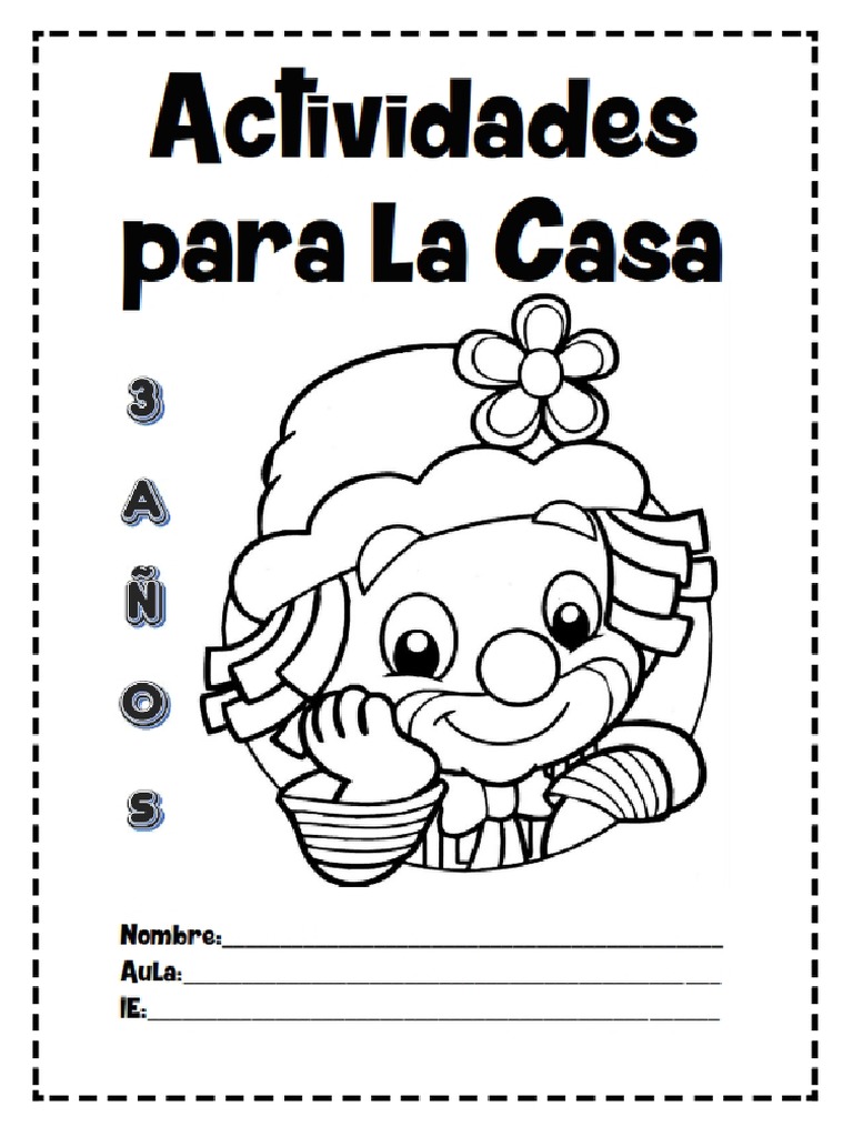 Actividades para La Casa 3 Años Inicial PDF | PDF
