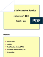 Internet Information Service (Microsoft IIS) : Xuefei Yao