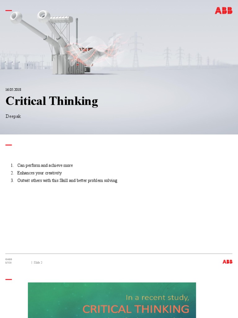 Mastering Critical Thinking Skills | PDF | Business
